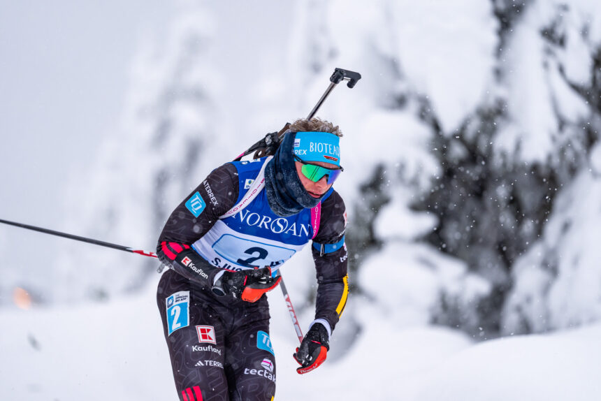 Leo auf dem Weg zum Europäischen Vizemeister mit der Staffel in Sjusjoen, Norwegen. Foto: Niklas Härtig/VOIGT